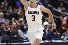Washington, DC - March 13, 2022: Davidson Wildcats forward Sam Mennenga (3) celebrates after scoring during the Atlantic 10 championship game between Richmond and VCU at  Capital One Arena in Washington, DC.   (Photo by Elliott Brown/A Lot of Sports Talk)