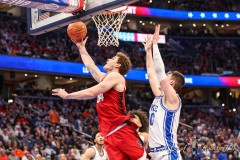 Washington, DC - March 14, 2024: North Carolina State Wolfpack forward Ben Middlebrooks (34) makes a layup during the quarterfinal round of the 2024 ACC Tournament between Duke and NC State at Capital One Arena in Washington, DC.  (Photo by Elliott Brown/A Lot of Sports Talk)