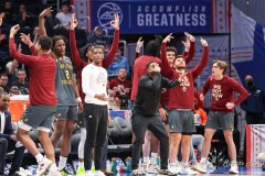 Washington, DC - March 14, 2024: Boston College Eagles players celebrate during the quarterfinal round of the 2024 ACC Tournament between Virginia and Boston College at Capital One Arena in Washington, DC.  (Photo by Elliott Brown/A Lot of Sports Talk)