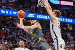 Washington, DC - March 14, 2024: Boston College Eagles guard Jaeden Zackery (3) takes a shot during the quarterfinal round of the 2024 ACC Tournament between Virginia and Boston College at Capital One Arena in Washington, DC.  (Photo by Elliott Brown/A Lot of Sports Talk)