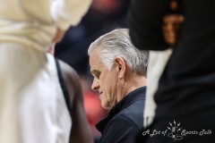 March 16, 2024: San Diego State Aztecs head coach Brian Dutcher speaks to his team during the first half of the Men’s Finals of the Mountain West Conference tournament, Saturday, March 16, 2024, in Las Vegas, NV. Christopher Trim/A Lot of Sports Talk.