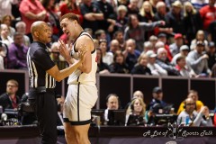 March 16, 2024: San Diego State Aztecs forward Jaedon LeDee (13) is fouled during the second half of the Men’s Finals of the Mountain West Conference tournament, Saturday, March 16, 2024, in Las Vegas, NV. Christopher Trim/A Lot of Sports Talk.