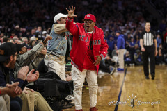 NEW YORK — MARCH 15:   Spike Lee reacts to a travel call on the Creighton Bluejays during the 2025 Big East Tournament Championship Final at Madison Square Garden on March 15, 2025, in New York.  (Scott Rausenberger/A Lot of Sports Talk)