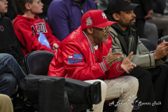 NEW YORK — MARCH 15:  Spike Lee sits court-side during the 2025 Big East Tournament Championship Final at Madison Square Garden on March 15, 2025, in New York.  (Scott Rausenberger/A Lot of Sports Talk)