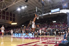 CHESTNUT HILL, MA - FEBRUARY 06: Boston College Eagles forward Devin McGlockton (21) shoots a layup during the college basketball game between the Florida State Seminoles and the Boston College Eagles on February 6, 2024 at Conte Forum in Chestnut Hill, MA. (Photo by Erica Denhoff/A Lot of Sports Talk)
