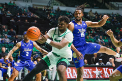 DENTON, TX — February 19, 2025 UNT Mean Green host the Tulsa Golden Hurricane at the Super Pit.