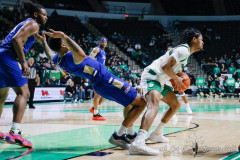 DENTON, TX — February 19, 2025 UNT Mean Green host the Tulsa Golden Hurricane at the Super Pit.