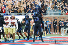 DALLAS, TX — NOV 16, 2024SMU Mustangs battle the Boston College Eagles at Gerald J Ford Stadium.