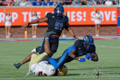 DALLAS, TX — NOV 16, 2024SMU Mustangs battle the Boston College Eagles at Gerald J Ford Stadium.