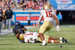 DALLAS, TX — NOV 16, 2024SMU Mustangs battle the Boston College Eagles at Gerald J Ford Stadium.