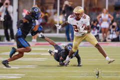DALLAS, TX — NOV 16, 2024SMU Mustangs battle the Boston College Eagles at Gerald J Ford Stadium.