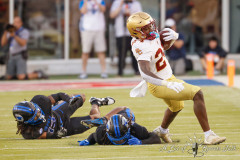 DALLAS, TX — NOV 16, 2024SMU Mustangs battle the Boston College Eagles at Gerald J Ford Stadium.