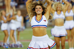 DALLAS, TX — NOV 2, 2024The SMU Mustangs (20) take on the undefeated Pitt Panthers (18) at Gerald J Ford Stadium in Dallas.