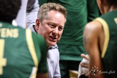 March 15, 2024: Colorado State Rams head coach Niko Medved speak with his team during the first half of the Men’s Semifinals of the Mountain West Conference tournament, Friday, March 15, 2024, in Las Vegas, NV. Christopher Trim/A Lot of Sports Talk.