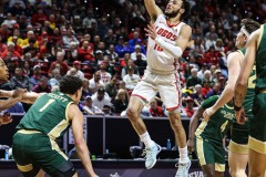 March 15, 2024: New Mexico Lobos guard Jaelen House (10) shoots the ball during the first half of the Men’s Semifinals of the Mountain West Conference tournament, Friday, March 15, 2024, in Las Vegas, NV. Christopher Trim/A Lot of Sports Talk.