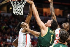 March 15, 2024: Colorado State Rams forward Joel Scott (1) shoots the ball during the second half of the Men’s Semifinals of the Mountain West Conference tournament, Friday, March 15, 2024, in Las Vegas, NV. Christopher Trim/A Lot of Sports Talk.