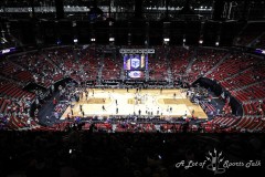 March 15, 2024: A overall view of the Thomas & Mack Center prior the start of the Men’s Semifinals of the Mountain West Conference tournament, Friday, March 15, 2024, in Las Vegas, NV. Christopher Trim/A Lot of Sports Talk.