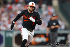 July 25, 2026: Baltimore MD: Baltimore Orioles left fielder Taylor Ward (3) heads into third base during a Major League Baseball game at Oriole Park at Camden Yards Baltimore, MD. (Michael R. Smith/A Lot of Sports Talk).