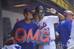 NEW YORK — AUGUST 21: New York Mets third baseman Mark Vientos (27) poses for a photo after hitting a home run against the Baltimore Orioles during the seventh inning at Citi Field on August 21, 2024, in New York, New York. (Gregory Fisher/A Lot of Sports Talk)