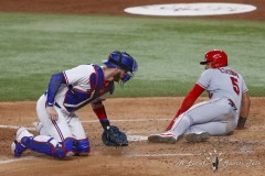 ARLINGTON, TX - AUGUST 15: The Texas Rangers host the Los Angeles Angels at Globe Life Field in Arlington, TX. (Photo by Ross James/ALOST)