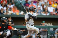Baltimore, MD - August 6, 2022:Pittsburgh Pirates left fielder Ben Gamel (18) gets a hit during the game between the Baltimore Orioles and Pittsburgh Pirates at  Oriole Park at Camden Yards in Baltimore, MD.   (Photo by Elliott Brown/A Lot of Sports Talk)
