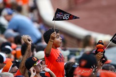 Baltimore, MD - August 6, 2022: Baltimore Orioles fan during the game between the Baltimore Orioles and Pittsburgh Pirates at  Oriole Park at Camden Yards in Baltimore, MD.   (Photo by Elliott Brown/A Lot of Sports Talk)