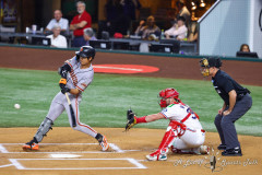 ARLINGTON, TX—August 3, 2026 Texas Rangers drop game 1 of the series against the San Francisco Giants at Globe Life Field.