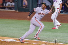 ARLINGTON, TX—August 3, 2026 Texas Rangers drop game 1 of the series against the San Francisco Giants at Globe Life Field.