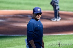 Baltimore, MD - June 18, 2022: Tampa Bay Rays manager Kevin Cash (16) during the game between the Baltimore Orioles and Tampa Bay Rays at  Oriole Park at Camden Yards in Baltimore, MD.   (Photo by Elliott Brown/A Lot of Sports Talk)