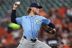 Sept. 06, 2024: Baltimore MD: Baltimore Orioles pitcher Dean Kremer (64) held the Tampa Bay Rays hitless for six innings as they defeat the Rays 2-0 in a Major League Baseball game at Oriole Park at Camden Yards in Baltimore, MD. (Michael R. Smith/A Lot of Sportstalk).