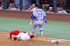 ARLINGTON, TX—Texas Rangers defeat the Toronto Blue Jays at Glob Life Field.
