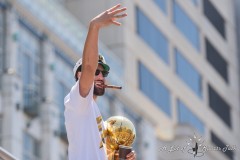 Klay Thompson- Warriors Championship Parade in San Francisco, California on June 20, 2022. (Photo by Chris Tuite)