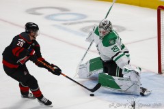 DALLAS, TX - JANUARY 25: The Dallas Stars during action against the Carolina Hurricanes at American Airlines Center in Dallas, TX (Photo by Ross James/ALOST)
