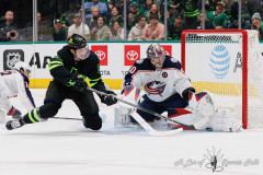 DALLAS, TX — February 2, 2025 Dallas Stars host the Columbus Blue Jackets at American Airlines Center.
