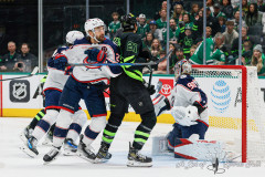 DALLAS, TX — February 2, 2025 Dallas Stars host the Columbus Blue Jackets at American Airlines Center.