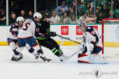 DALLAS, TX — February 2, 2025 Dallas Stars host the Columbus Blue Jackets at American Airlines Center.
