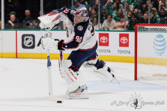 DALLAS, TX — February 2, 2025 Dallas Stars host the Columbus Blue Jackets at American Airlines Center.