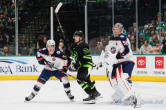 DALLAS, TX — February 2, 2025 Dallas Stars host the Columbus Blue Jackets at American Airlines Center.