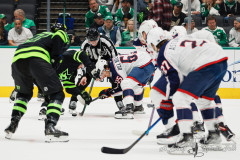 DALLAS, TX — February 2, 2025 Dallas Stars host the Columbus Blue Jackets at American Airlines Center.
