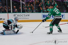 DALLAS, TX — OCT 13, 2024Dallas Stars host the Seattle Kraken at American Airlines Center in Dallas.