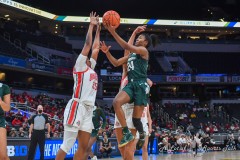 INDIANAPOLIS, INDIANA - MARCH 04: B1G Ten Womens Tournament Quarterfinals game between Michigan State and Ohio State at Gainbridge Fieldhouse on March 04, 2022 in Indianapolis, IN. (Photo by Aaron J. / ALOST)