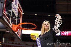 March 13, 2024: UNLV Lady Rebels head coach Lindy La Rocque celebrates winning the Women’s Mountain West Conference tournament, Wednesday, March 13, 2024, in Las Vegas. Christopher Trim/A Lot of Sports Talk.