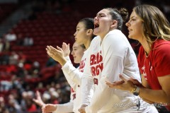 March 13, 2024: UNLV Lady Rebels center Erica Collins (31) celebrates during the second half of the finals of the Women’s Mountain West Conference tournament, Wednesday, March 13, 2024, in Las Vegas. Christopher Trim/A Lot of Sports Talk.