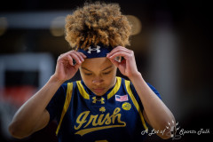 CHESTNUT HILL, MA - JANUARY 23: Notre Dame Fighting Irish guard Hannah Hidalgo (3) looks on during a women’s college basketball game between the Notre Dame Fighting Irish and the Boston College Eagles on January 23, 2025, at Conte Forum in Chestnut Hill, MA. (Photo by Erica Denhoff/Icon Sportswire)