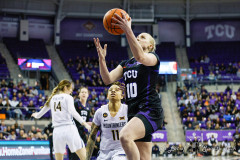 FORT WORTH, TX — 10th ranked TCU Horned Frogs Women’s Basketball defeated 17th ranked West Virginia Mountaineers at Schollmaier Arena.
