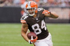 After hauling in four TDs in his last two games, Jordan Cameron has emerged as one of the best tight ends, and one of the best goal-line receivers, in the NFL. (Jason Miller/Getty Images)