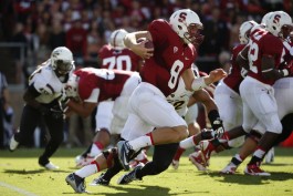 Quarterback Kevin Hogan ran for 45 of Stanford's 240 yards in the Cardinal's 42-28 win against Arizona State on Sept. 21. (Stephen Lam/Getty Images)