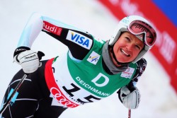 American Julia Mancuso surprised many eight years ago when winning gold in Torino in the giant slalom, and hopes to pull another surprise in Sochi. (Getty Images Europe)