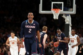 UConn's DeAndre Daniels recorded his fourth double-double of the season in the upset win over the Cyclones. (Bruce Bennett/Getty Images)
