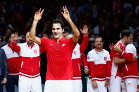 Roger Federer and the Swiss team won the Davis Cup. Now it's back to trying to win No. 18. (Julian Finney/Getty Images Europe)